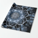 Search for fractals gift wrap Blue