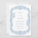 Search for vintage wedding invitations Dusty blue