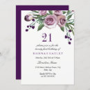 Search for purple 21st birthday invitations Party