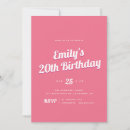 Search for bright birthday invitations Hot pink