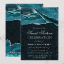 Search for sweet 16 invitations Silver glitter