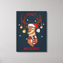 Search for christmas reindeer canvas prints Red