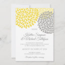 Search for yellow and grey wedding invitations Floral
