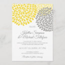 Search for yellow and grey wedding invitations Floral
