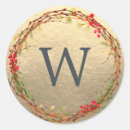 Search for gold wreath stickers Red and green