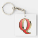Search for letter q key rings Gold