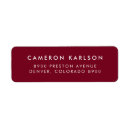 Search for burgandy return address labels Modern