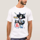 Search for cat drums tshirts Kitty