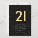 Search for gold glitter 21st birthday invitations Script