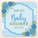 Search for rose blue coasters Green leaves