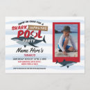 Search for blue shark invitations Pool party