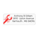 Search for lobster return address labels Maine