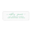 Search for green return address labels Green and white