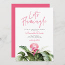 Search for flamingo hens party invitations Watercolor