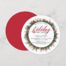Search for open house seasonal invitations Winter greenery