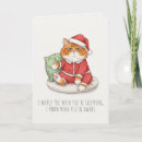 Search for funny cat christmas cards Santa