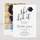 Search for she did it invitations Black and white