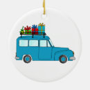 Search for blue truck christmas tree decorations Car