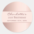 Search for elegant monogram stickers Rose gold