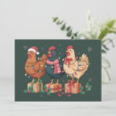 Search for funny chicken christmas cards Santa claus