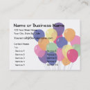 Search for party balloons business cards Grand opening