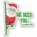 Search for funny santa claus stickers Kris kringle
