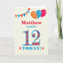 Search for balloons 12th birthday cards For kids
