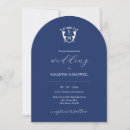 Search for simple monogram wedding invitations Navy blue