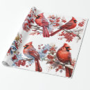 Search for cardinal christmas wrapping paper Winter wonderland