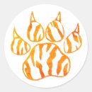 Search for orange tiger cat stickers Orange and black