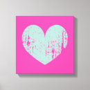Search for pink heart canvas prints Vintage