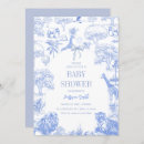 Search for blue toile invitations Giraffe