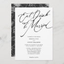Search for eat drink and be married invitations Black and white