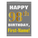 Search for 98th birthday cards 98 years old