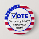 Search for patriotic red badges Get out the vote