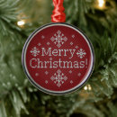 Search for knit christmas tree decorations Red