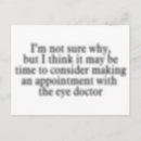 Search for eye doctors appointment postcards Reminder