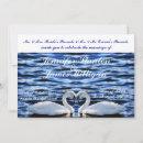 Search for love two swans invitations Heart