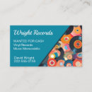 Search for vinyl record business cards Retro
