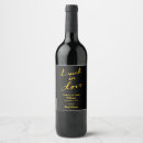 Search for love wine labels Black