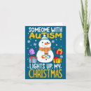 Search for autism christmas cards Snowman