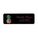 Search for tropical flower return address labels Simple