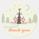 Search for tribal thank you stickers Teepee