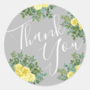 Search for yellow and grey wedding stickers Elegant