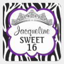 Search for zebra sweet sixteen stickers Birthday