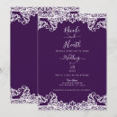 Search for purple lace wedding invitations Lavender