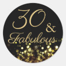 Search for 30 and fabulous stickers Gold