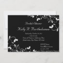 Search for birthday bridal shower invitations Black