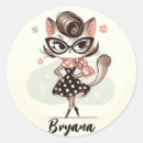 Search for retro cat stickers Girl