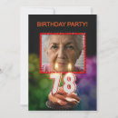 Search for 78th birthday invitations Party